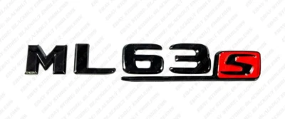 New Gloss Black Emblem Trunk Lid Logo Letters for Mercedes-Benz ML63s AMG W166 - Image 1 of 4