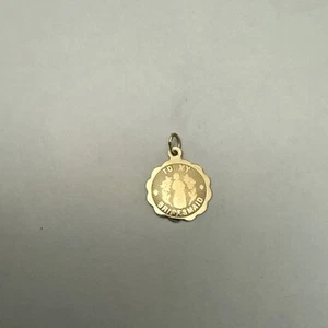 Solid 14k Yellow Gold Charm To My Bridesmaid - Picture 1 of 6