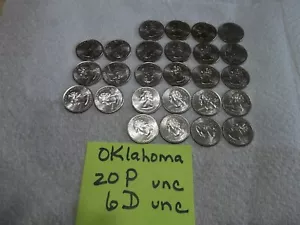 (26) 2008 Oklahoma P & D Quartieri di Stato monete non circolate - Foto 1 di 2