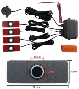 Park Sensor Assistant Park Tronics Flat Sensors Reverse Radar Sound Summer Alarm - Picture 1 of 31