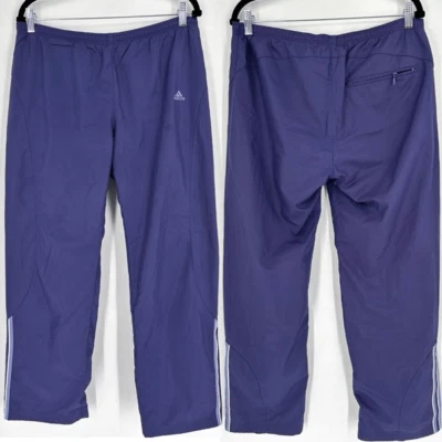Pantalones cortavientos vintage Y2K 2002 Adidas para mujer pantalones deportivos azul claro mediano Foto 1 de 4