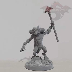 Lesser Demon - Fighter - Dungeons and Dragons, 5e, Pathfinder - Miniature - Picture 1 of 6