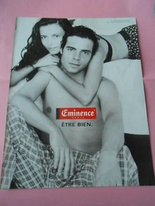 Publicité 1998 Eminence Paris Etre Bien patalon et caleçon - Imagen 1 de 1