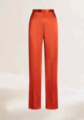 Polo Ralph Lauren Women's Silk Charmeuse Straight Pant Orange Size 2 - Image 1 of 4