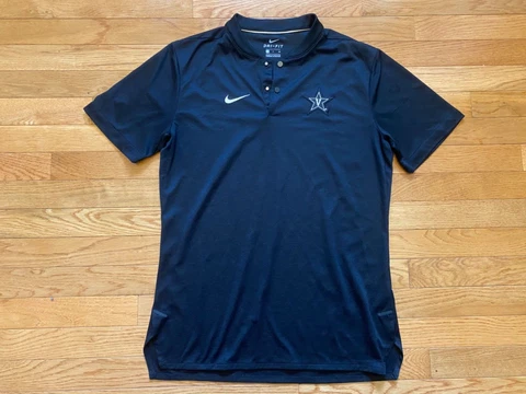 Nike Vanderbilt Commodores NCAA Dri-Fit Short Sleeve Elite Blade Polo Men's Sz S Cover