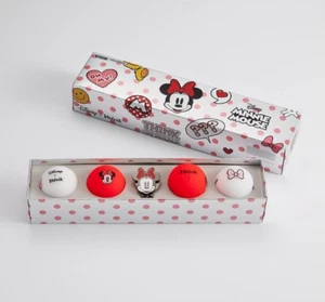 Volvik x Disney Minnie Mouse Golf Ball 3-piece 2 types 4 balls Marker set - Picture 1 of 7