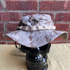 Cappello Boonie mimetico digitale originale USMC Surplus Issue Desert MARPAT, berretto Bush - Foto 1 di 5