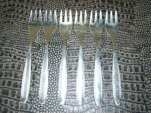 Old GDR Cake Forks 6 Pieces Pleasant Design - Picture 1 of 1