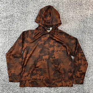 Vintage AND1 Hoodie Mens Extra Large Brown Camo Sweatshirt Y2k Center Logo XL - Picture 1 of 13