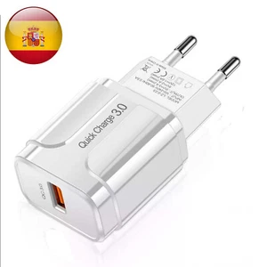 Cargador Enchufe USB QUICK 18W QC 3.0 Para Samsung Xiaomi Huawei Oppo Realme - Imagen 1 de 5