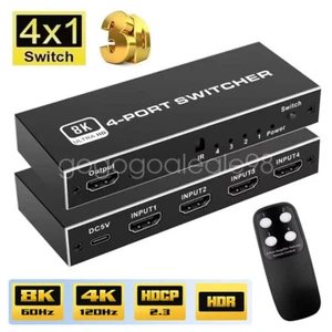 Interruptor divisor interruptor HDR 5 en 1/4 en 1 8K HD HDMI 2.1 control remoto - Imagen 1 de 26