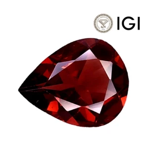 2.68CTS igi certified pinkish orange natural pyrope - spssartite garnet oval cut - Picture 1 of 5