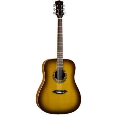 Luna Guitars Muse M Dreadnought Dreadnought Acoustic Guitar - Satin Burst , New! - Image 1 of 4