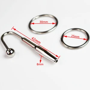 Male Stainless Steel Urethral Dilator Through hole Urethral Sound Penis Plug New - Picture 1 of 1