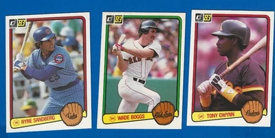 1983 Donruss R's Boggs, Gwynn, Sandberg + 1983 Fleer Boggs дебютант - Изображение 1 из 4