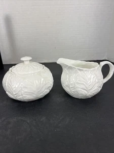 Wedgwood Coalport Countryware Creamer and Lidded Sugar White - Picture 1 of 7