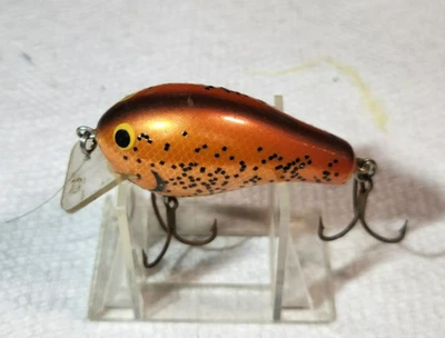 Señuelo de pesca vintage Bagley Balsa B2 BB2 Squarebill Crankbait color semilla de calabaza Foto 1 de 4