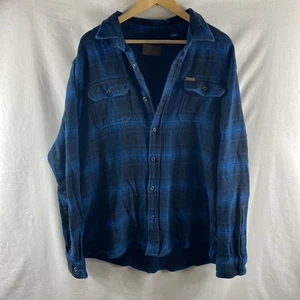 Orvis Mens Shirt XL Extra Large Lumberjack Flannel Shacket Blue Check Fishing - Picture 1 of 8