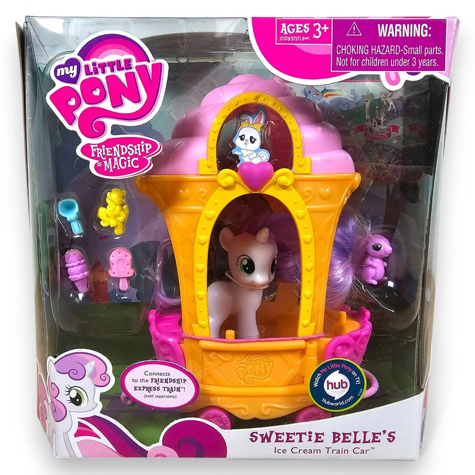 Hasbro My Little Pony Sweetie Belle Ice Cream Train Car FiM G4 MLP NEW 2011 - Image 1 of 4