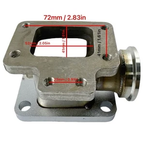 T2 to T3 Exhaust Adapter Flange Conversion W/TiAL MVS 38mm External Wastegate - Picture 1 of 18