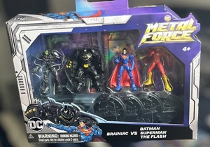 DC Comics Metal Force Braniac VS Batman Superman Flash Metal Figura Set - NUEVO - Imagen 1 de 2