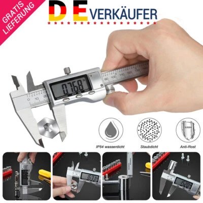 Digital Messschieber Messlehre Schieblehre 0-150mm Edelstahl Messschieblehre  - Bild 1 von 4