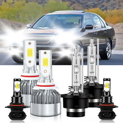 Para Lexus LS400 1998-2000 6 piezas LED HID faros luz antiniebla haz alto bajo Foto 1 de 4