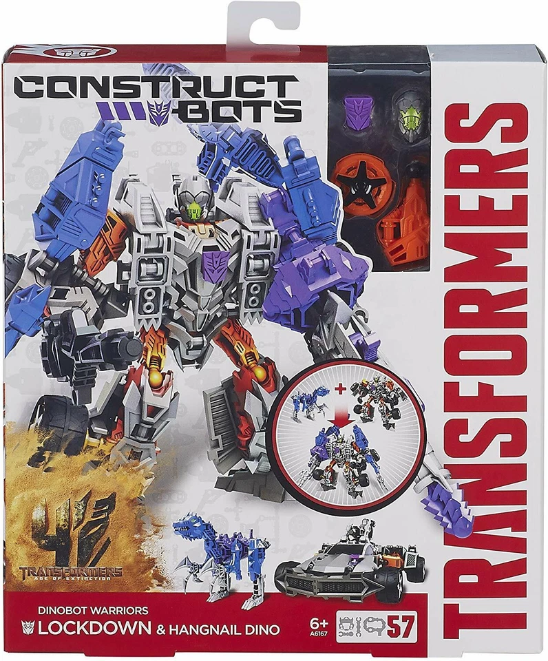 Transformers Constuct-bots Dinbot Warriors Lockdown & Hangnail Dino A6167