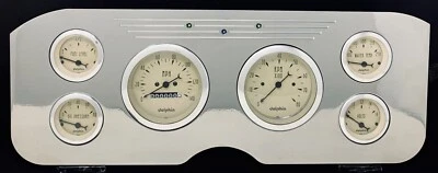 1955 1956 1957 1958 1959 GMC 6 Gauge Dash Panel Insert Cluster Set PC - Image 1 of 4