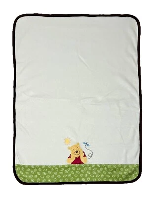 Одеяло Disney Baby Winnie The Pooh цвета слоновой кости флисовая коричневая отделка безопасность 30 дюймов x 40 дюймов - Изображение 1 из 3