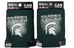RARE! 2 Michigan State Can Cooler Koozies IPG Team Sports FAST FREE SHIP - Picture 1 of 4