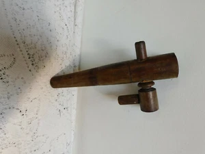 Vintage Wooden Beer Whiskey Barrel Bung Tap Spigot Spout Made Czechoslovakia 6 - Picture 1 of 12