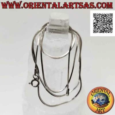 Collana catenina in argento 925 ‰ "coda di topo" a sezione quadrata da 50 cm x 1 - Immagine 1 di 4