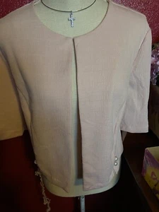 NWT Woman’s Perceptions Woman Lovely Pink Jacket Top Sz 1X Roxy Rose - Picture 1 of 3