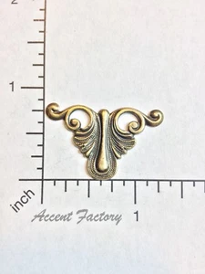 26063 3 Pc. Brass Oxidized Victorian Flourish Jewelry Finding - Picture 1 of 3