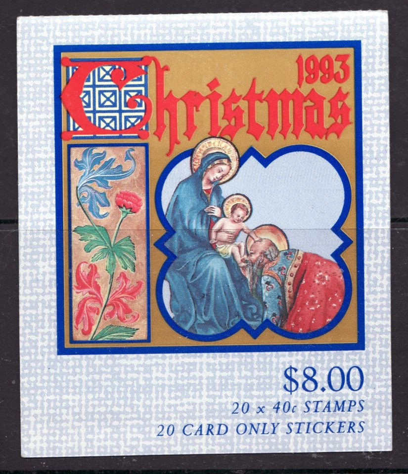 1993 Australia Sc# 1354a Booklet of 20 postage stamps - Christmas MNH Cv$16 - Image 1 of 1