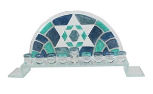 Candelabro Hanukkiah Reflejo Menorá Reflejo Judaica Regalo Judío - Imagen 1 de 6