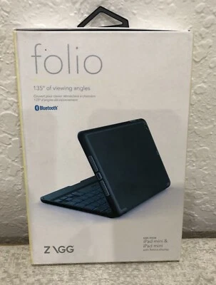 NEW Zagg Keys Folio Apple iPad Mini w/Retina Display Bluetooth Keyboard backlit - Image 1 of 3