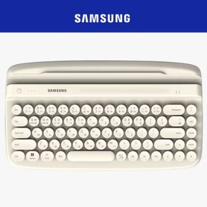 SAMSUNG Bluetooth 5.3 Keyboard SK-M1300E LED Multi-Pairing Tablet Tab Holder - Picture 1 of 9