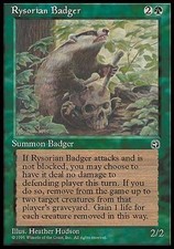 Rysorian Badger SP Homelands MTG Magic The Gathering Green English Card