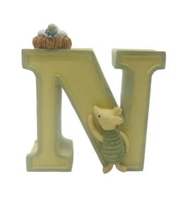 Disney Winnie The Pooh Wall Hanging Letter N Resin Yellow Birds Classic Piglet - Picture 1 of 7