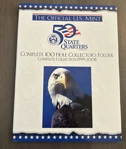 THE OFFICIAL US MINT 50 STATE QUARTERS: COMPLETELY FILLED 1999-2008 100 HOLE - Picture 1 of 4