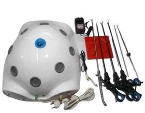 Laparoscopic simulation endo trainer box HD camera training instruments set 9pc - Picture 1 of 6