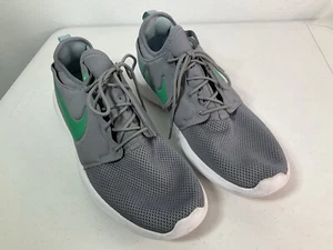NIKE Grey W/Green Swoosh Sneakers. #844656. Size 14. Excellent Condition. - Picture 1 of 9