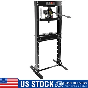 20 Ton Hydraulic Shop Press w/Stamping Plates H-Frame Garage Shop Press Stand US - Picture 1 of 14