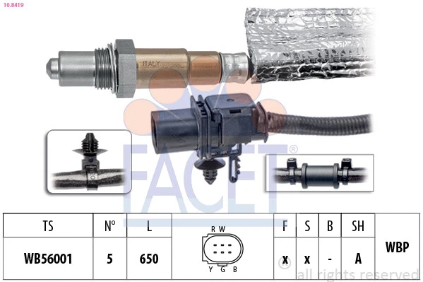 FACET Sonda Lambda per VW Transporter V Scatola 7HA 7HH 7EA 7EH Multivan VI - Immagine 1 di 1