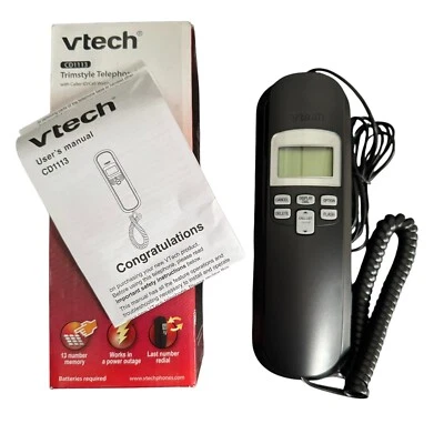 Teléfono de escritorio/pared Vtech CD1113 Trimstyle con cable Trimline con identificador de llamadas llamada en espera Foto 1 de 4