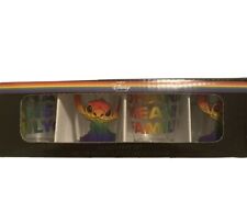 New In Box Rainbow Disney Lilo & Stitch Pride Shot Glasses Set Of Four