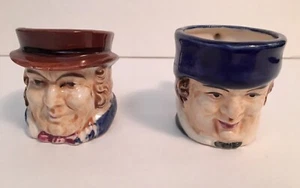 Lote de 2 tazas de té de café Toby Head vintage, JAPÓN OCUPADO - Imagen 1 de 8