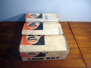 Set of 3 CORBIN HEAVY DUTY CYLINDRICAL PRIVACY LOCKSET 831-420 Bedroom Bathroom - Picture 1 of 7